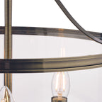 Laura Ashley Harrington Lampadario a 3 Luci Ottone Antico