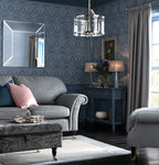 Laura Ashley Harrington 3 Luci Sospensione Nichel Lucido