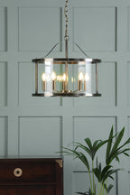 Laura Ashley Harrington 5 Luci Pendenti Ottone Antico