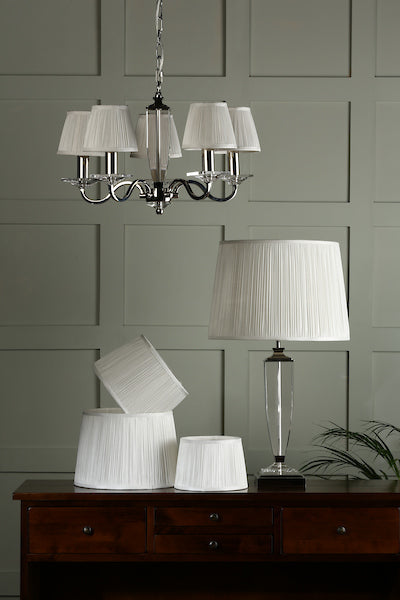 Laura Ashley Hemsley Sospensione in Seta Crema 30cm/12 pollici
