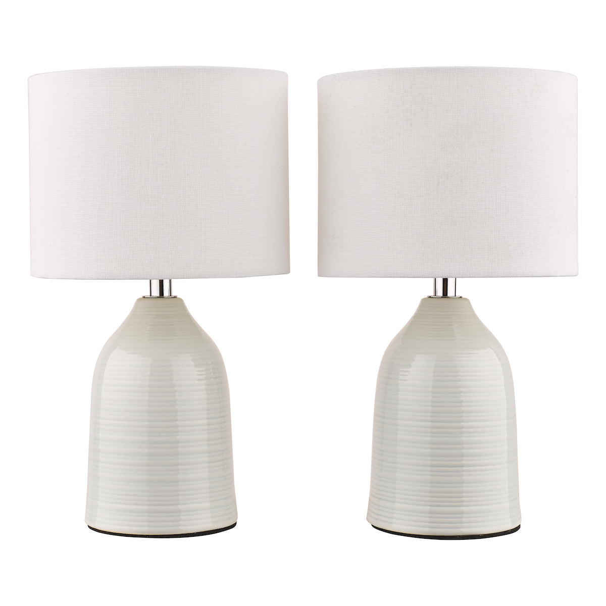 Laura Ashley Penny Coppia di Lampade da Tavolo Crema
