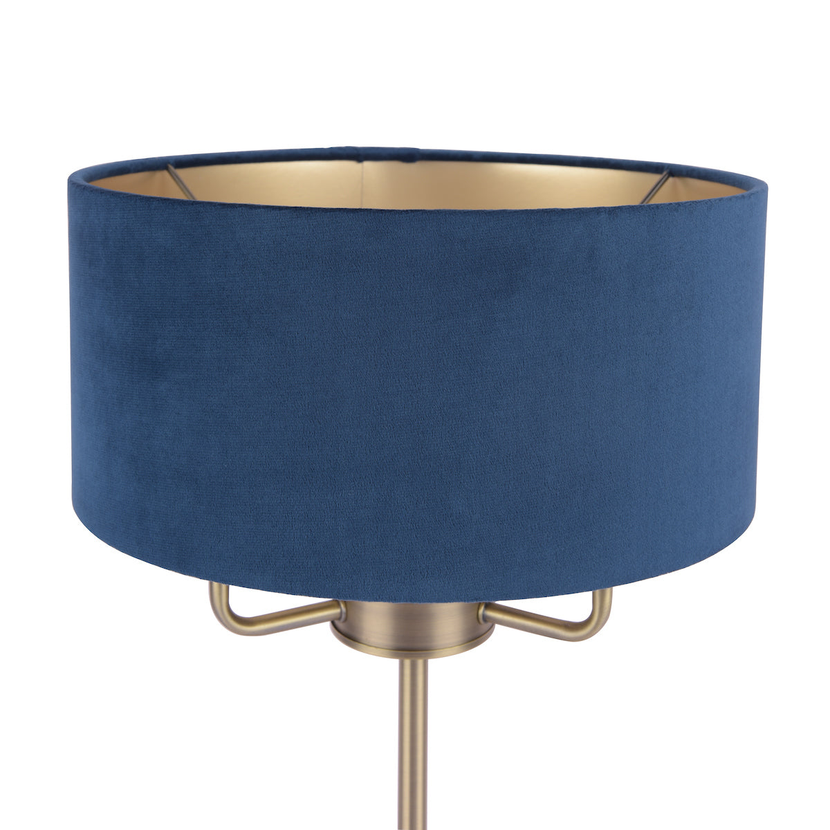 Lampada da Tavolo Laura Ashley Sorrento Ottone Antico & Velluto Blu