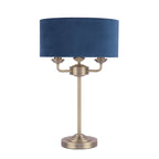 Lampada da Tavolo Laura Ashley Sorrento Ottone Antico & Velluto Blu