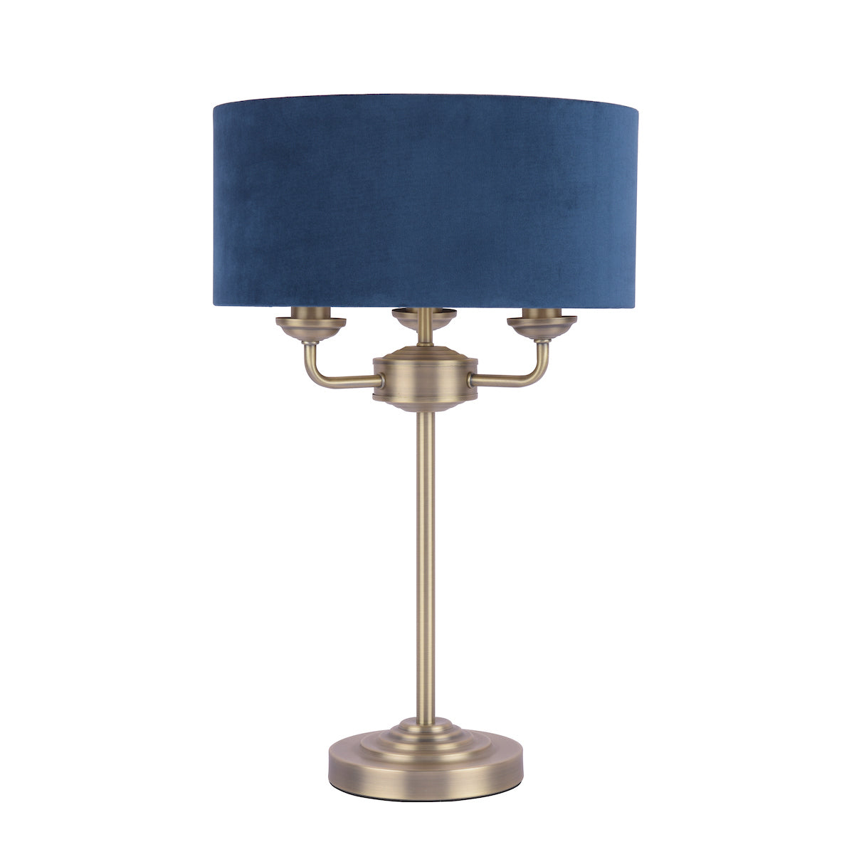 Lampada da Tavolo Laura Ashley Sorrento Ottone Antico & Velluto Blu