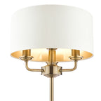 Lampada da Tavolo Laura Ashley Sorrento Ottone Antico con Paralume Avorio