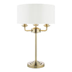 Lampada da Tavolo Laura Ashley Sorrento Ottone Antico con Paralume Avorio