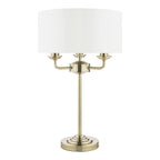 Lampada da Tavolo Laura Ashley Sorrento Ottone Antico con Paralume Avorio