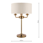 Lampada da Tavolo Laura Ashley Sorrento Ottone Antico con Paralume Avorio