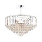 Laura Ashley Vienna 5 Luci Semi Flush Cristallo e Cromo Lucido