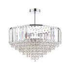 Laura Ashley Vienna 5 Luci Semi Flush Cristallo e Cromo Lucido