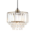 Laura Ashley Vienna Easy Fit Pendant Cristallo e Ottone Antico