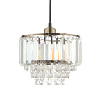 Laura Ashley Vienna Easy Fit Pendant Cristallo e Ottone Antico