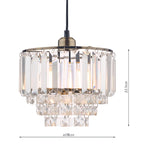 Laura Ashley Vienna Easy Fit Pendant Cristallo e Ottone Antico