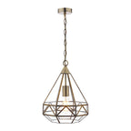 Lampadario a lanterna Laura Ashley Zaria in ottone antico