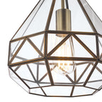 Lampadario a lanterna Laura Ashley Zaria in ottone antico