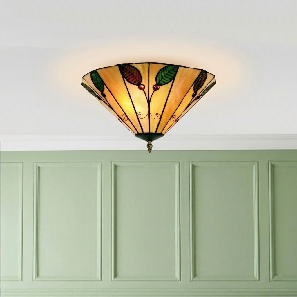 Lampada da soffitto Tiffany Foglia Oaks