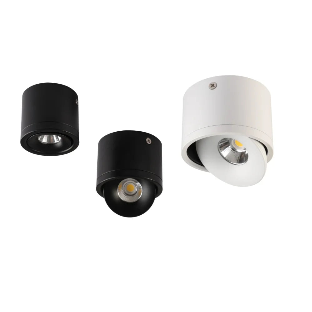 Faretto LED da incasso dimmerabile orientabile – Alluminio, Bianco/Nero
