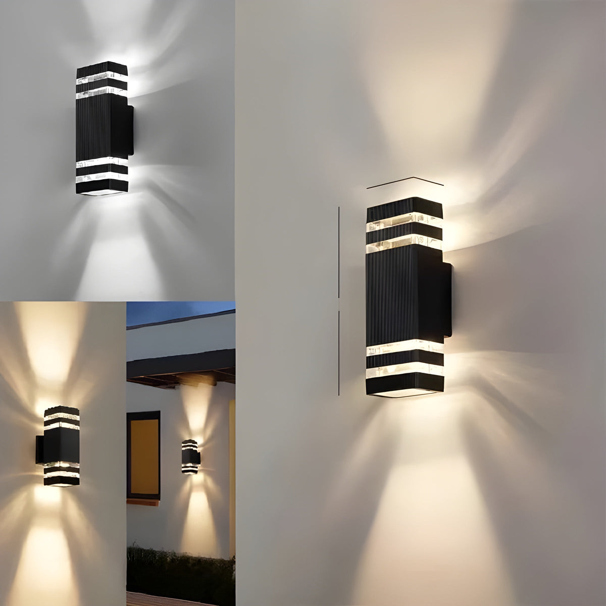 Lampada da parete LED per esterni – Luce moderna Up-&-Down | Impermeabile per giardino e balcone
