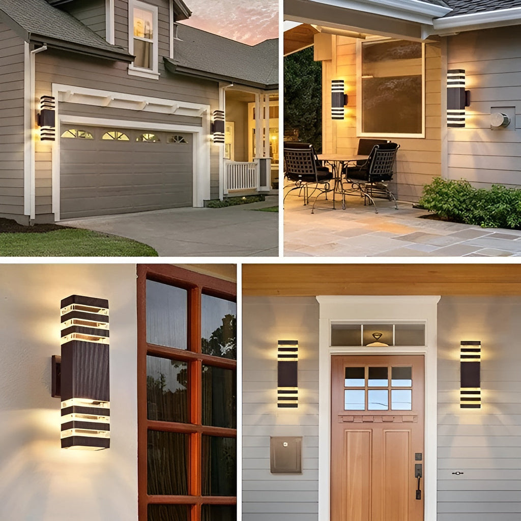 Lampada da parete LED per esterni – Luce moderna Up-&-Down | Impermeabile per giardino e balcone