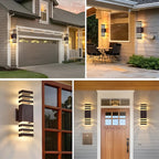 Lampada da parete LED per esterni – Luce moderna Up-&-Down | Impermeabile per giardino e balcone