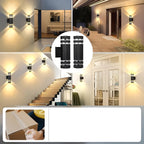 Lampada da parete LED per esterni – Luce moderna Up-&-Down | Impermeabile per giardino e balcone