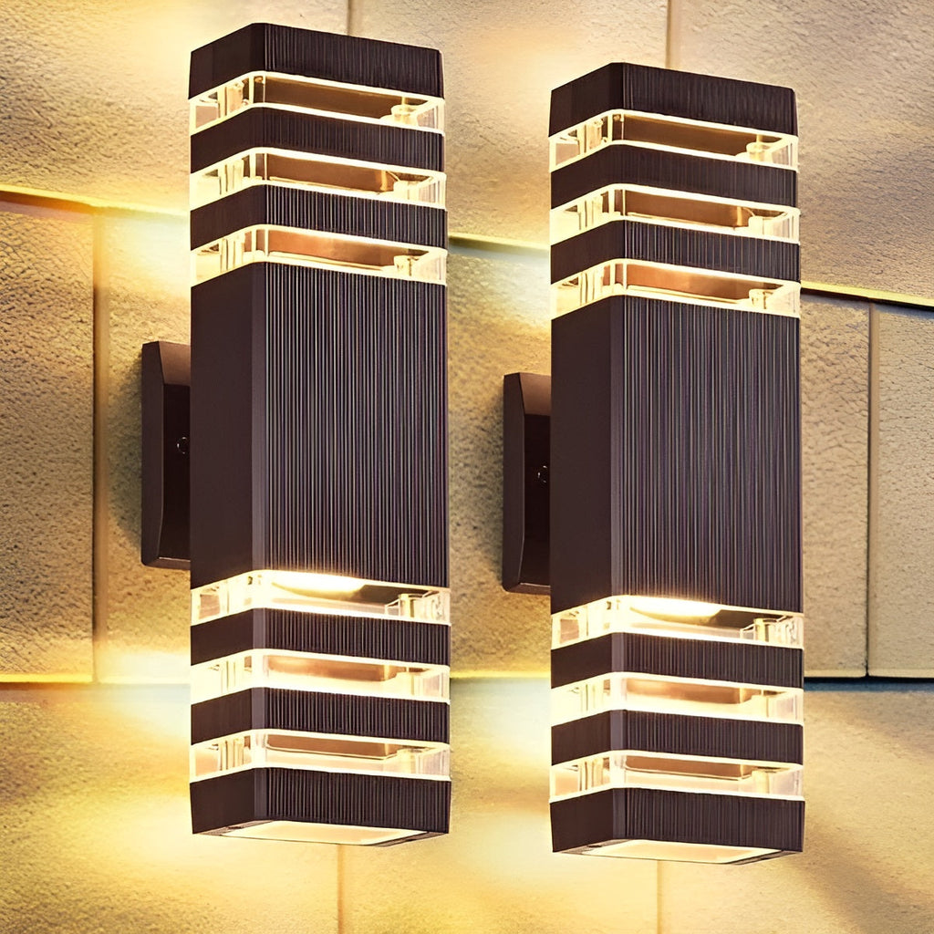 Lampada da parete LED per esterni – Luce moderna Up-&-Down | Impermeabile per giardino e balcone