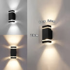 Lampada da parete LED per esterni – Luce moderna Up-&-Down | Impermeabile per giardino e balcone
