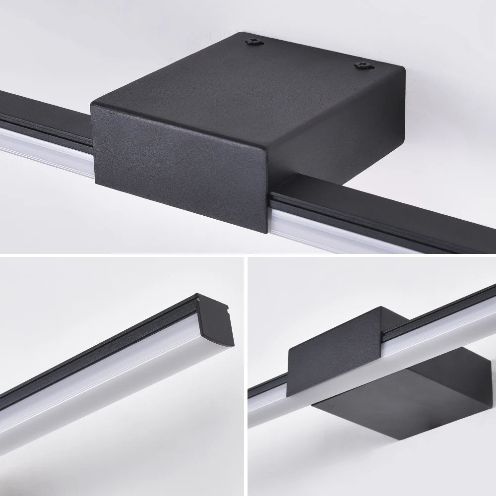 Lampada da Parete LED per Bagno Lampada a Specchio in Alluminio Nera Bianca Lampade da Vanità