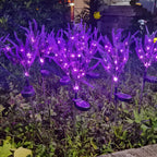 Lampada a Fiore LED in Acciaio Inossidabile – Lampada da Giardino a Energia Solare, Impermeabile per Giardini, Terrazze e Viali