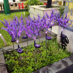 Lampada a Fiore LED in Acciaio Inossidabile – Lampada da Giardino a Energia Solare, Impermeabile per Giardini, Terrazze e Viali