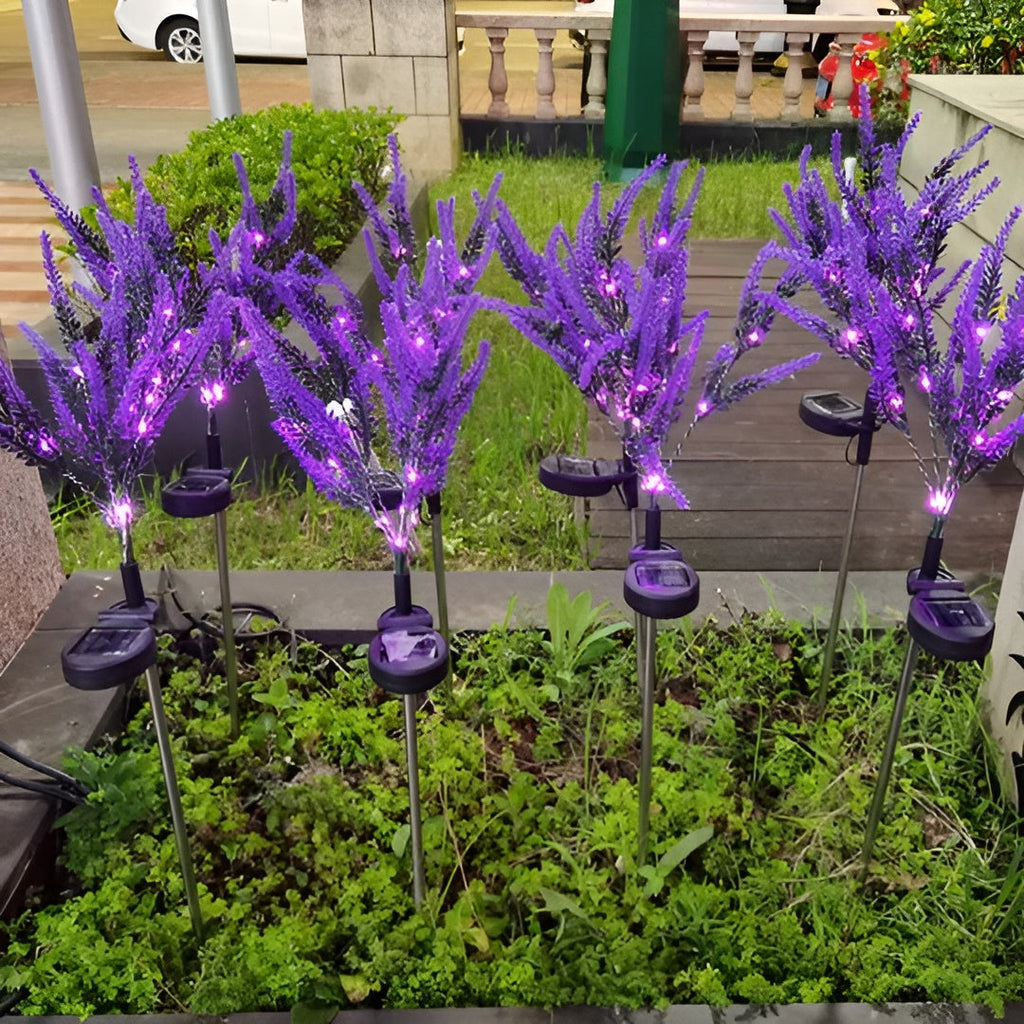 Lampada a Fiore LED in Acciaio Inossidabile – Lampada da Giardino a Energia Solare, Impermeabile per Giardini, Terrazze e Viali