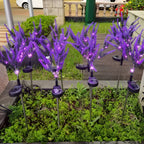 Lampada a Fiore LED in Acciaio Inossidabile – Lampada da Giardino a Energia Solare, Impermeabile per Giardini, Terrazze e Viali