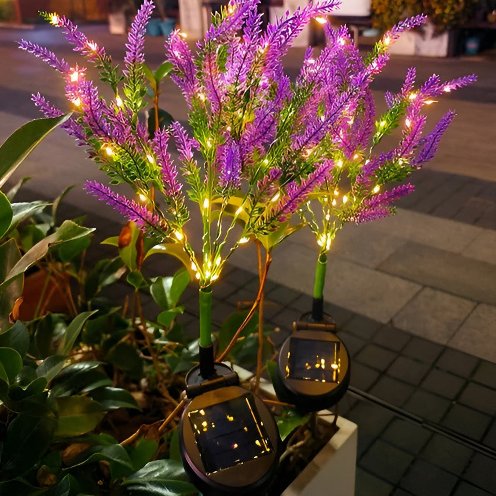 Lampada a Fiore LED in Acciaio Inossidabile – Lampada da Giardino a Energia Solare, Impermeabile per Giardini, Terrazze e Viali