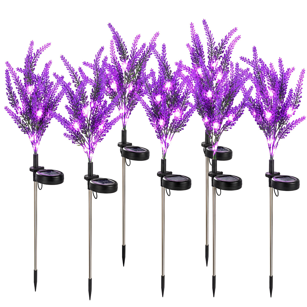 Lampada a Fiore LED in Acciaio Inossidabile – Lampada da Giardino a Energia Solare, Impermeabile per Giardini, Terrazze e Viali