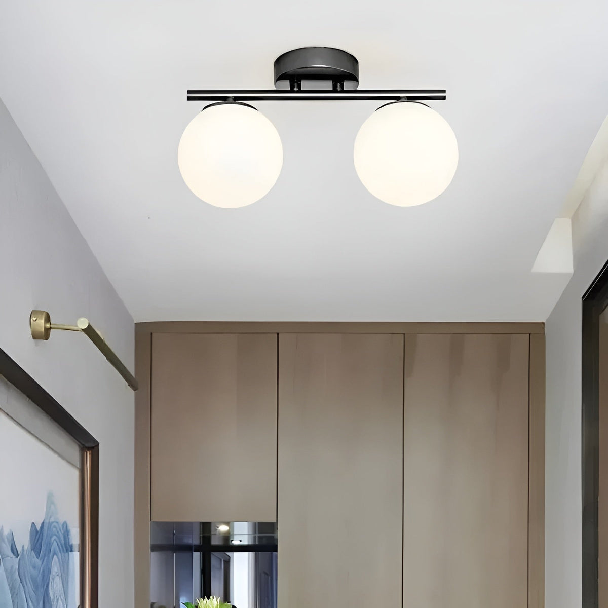 Lampada da soffitto a LED in vetro – Design nordico | Per soggiorno e camera da letto