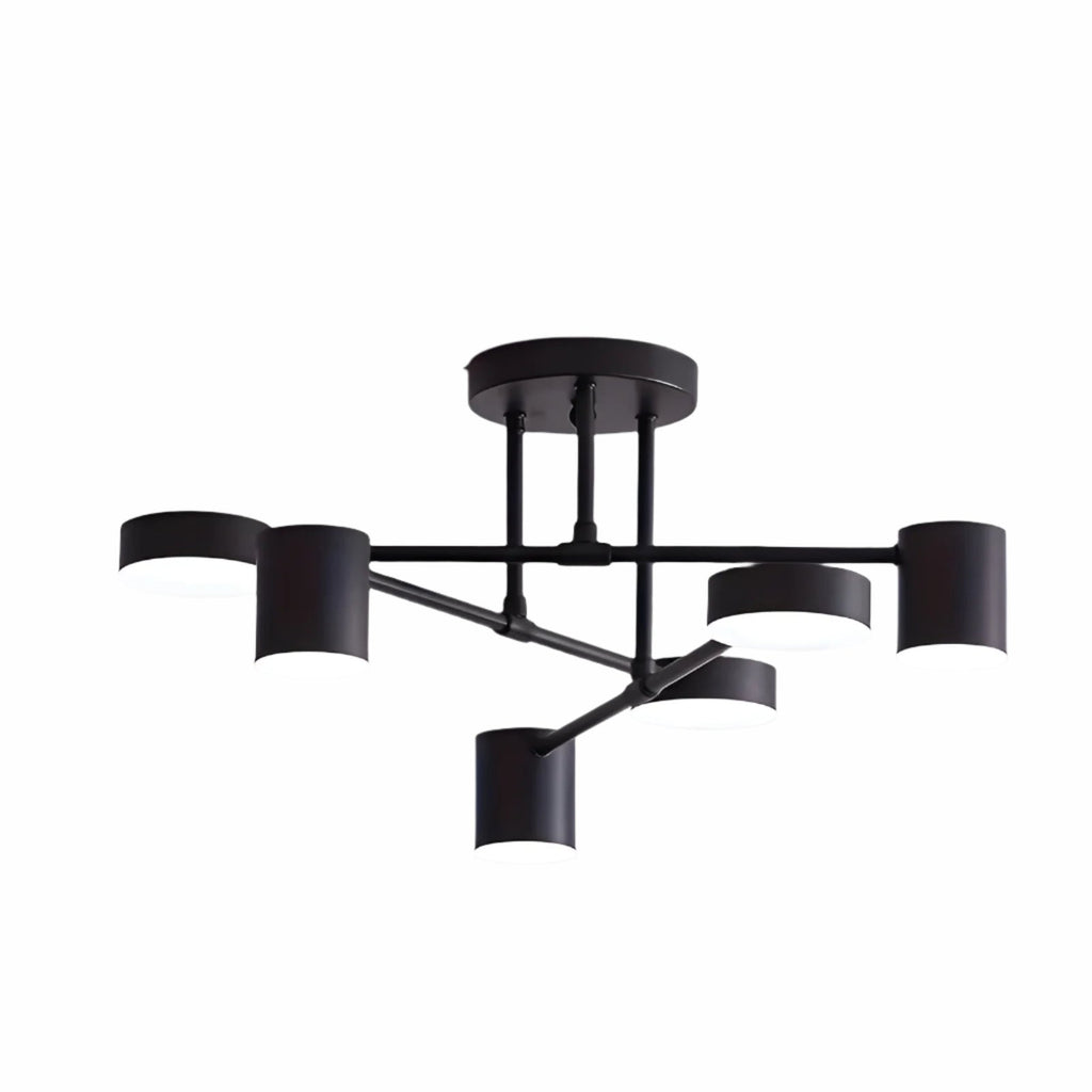 Plafoniera LED con 6 bracci – Design moderno e luce intensa | Perfetta per gli ambienti domestici