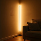 Lampada da terra angolare a LED – Dimmerabile con telecomando | Design moderno e luce indiretta