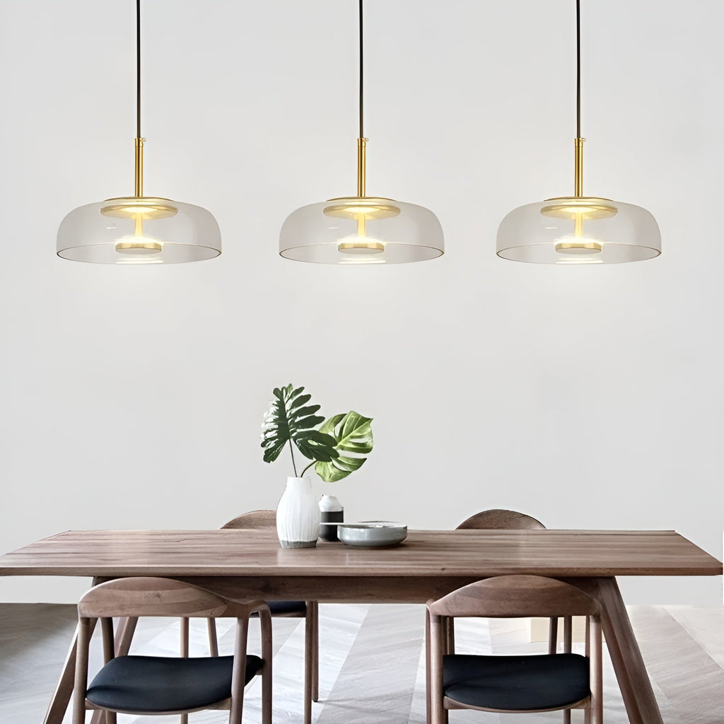 Lampada a sospensione LED in vetro – Illuminazione elegante per sala da pranzo, camera da letto e soggiorno