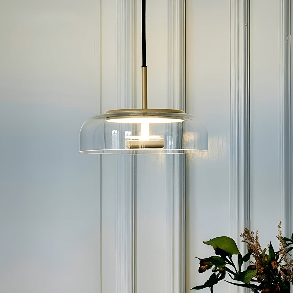 Lampada a sospensione LED in vetro – Illuminazione elegante per sala da pranzo, camera da letto e soggiorno