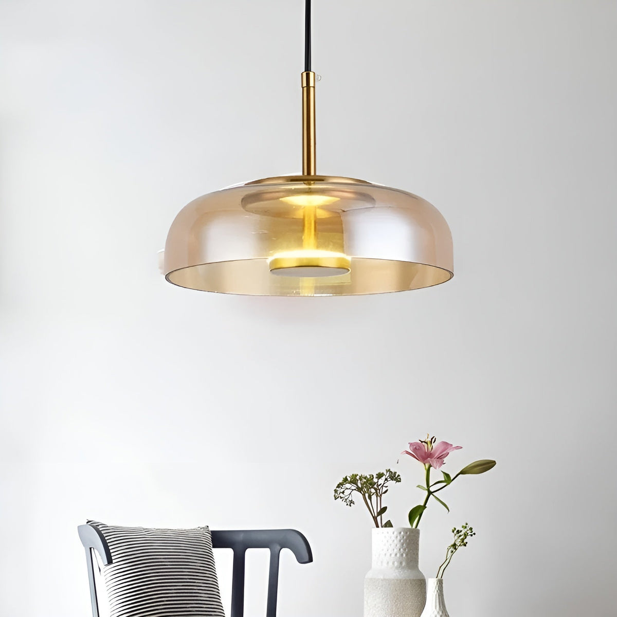 Lampada a sospensione LED in vetro – Illuminazione elegante per sala da pranzo, camera da letto e soggiorno