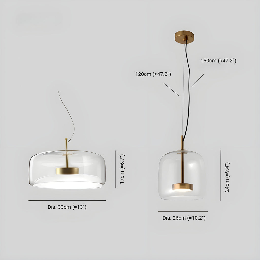 Lampada a sospensione LED in vetro – Design retro con luce calda per sala da pranzo e cucina