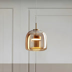 Lampada a sospensione LED in vetro – Design retro con luce calda per sala da pranzo e cucina