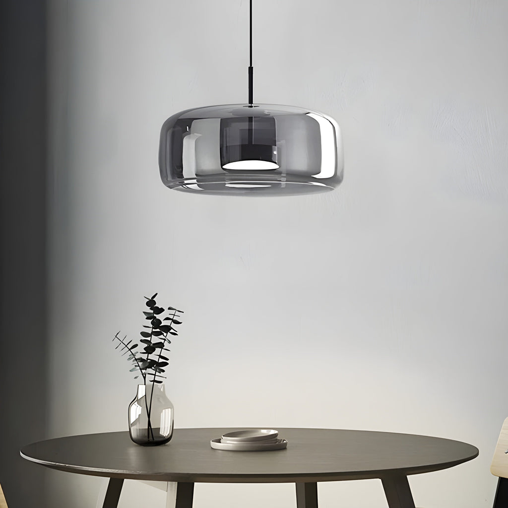 Lampada a sospensione LED in vetro – Design retro con luce calda per sala da pranzo e cucina