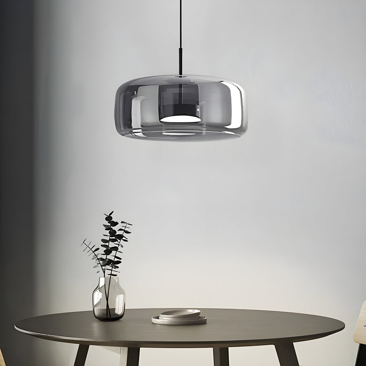 Lampada a sospensione LED in vetro – Design retro con luce calda per sala da pranzo e cucina