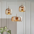 Lampada a sospensione LED in vetro – Design retro con luce calda per sala da pranzo e cucina