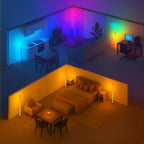 Lampada da terra LED con cambio colore RGBICB – Lampada moderna in alluminio con app e telecomando | Illuminazione d'atmosfera dimmerabile per la tua casa