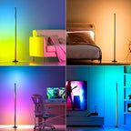 Lampada da terra LED con cambio colore RGBICB – Lampada moderna in alluminio con app e telecomando | Illuminazione d'atmosfera dimmerabile per la tua casa