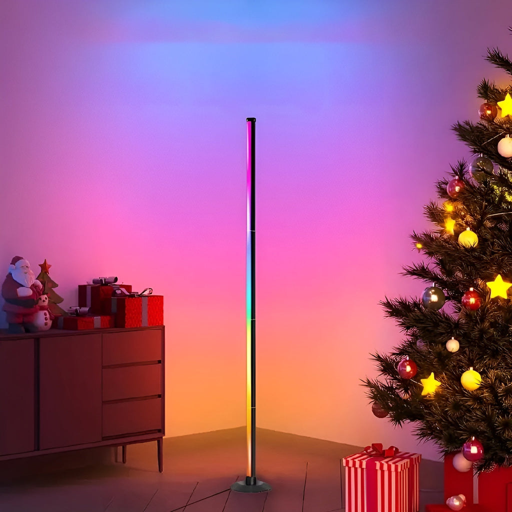 Lampada da terra LED con cambio colore RGBICB – Lampada moderna in alluminio con app e telecomando | Illuminazione d'atmosfera dimmerabile per la tua casa