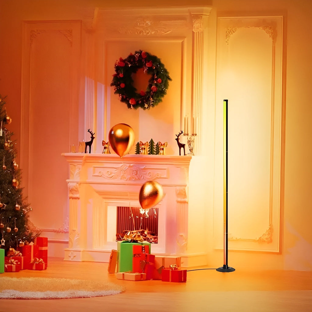 Lampada da terra LED con cambio colore RGBICB – Lampada moderna in alluminio con app e telecomando | Illuminazione d'atmosfera dimmerabile per la tua casa