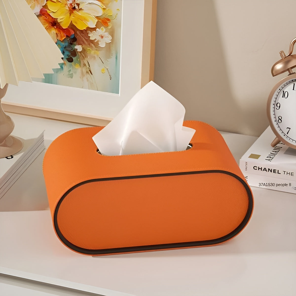 Scatola per fazzoletti in pelle – Elegante contenitore per fazzoletti cosmetici per ogni ambiente